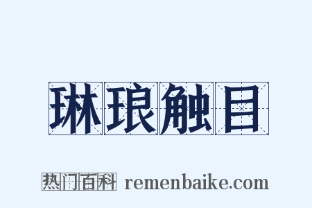 琳琅触目是什么意思的图片